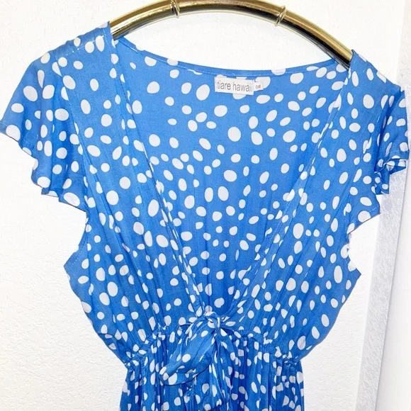 TIARE HAWAII The Blake high-low V-neck tie front dress in Bambi Print SZ: medium - Picture 4 of 16